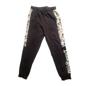 Vintage Disney‎ Parks Disney AOP Mickey & Friends Uni S Sweatpants Black Y2K 90s
